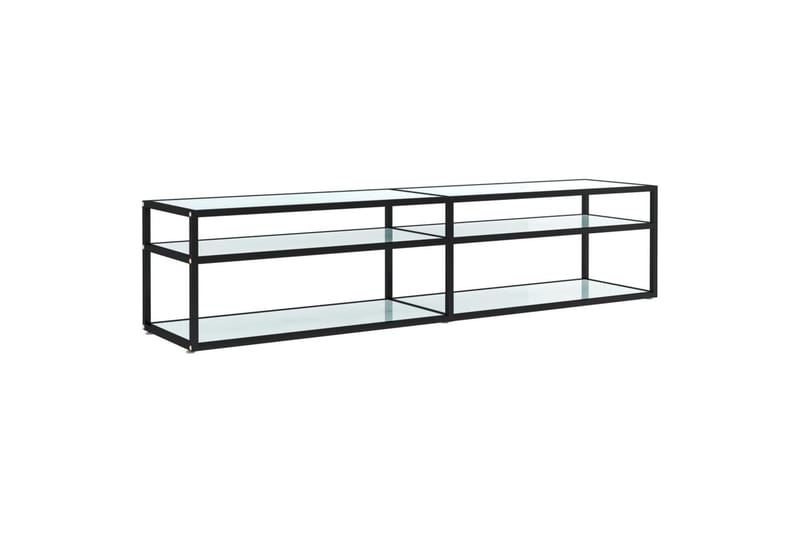 TV-benk hvit marmor 180x40x40,5 cm herdet glass - Hvit - Møbler - Mediamøbel & tv møbel - TV-benk & mediabenk