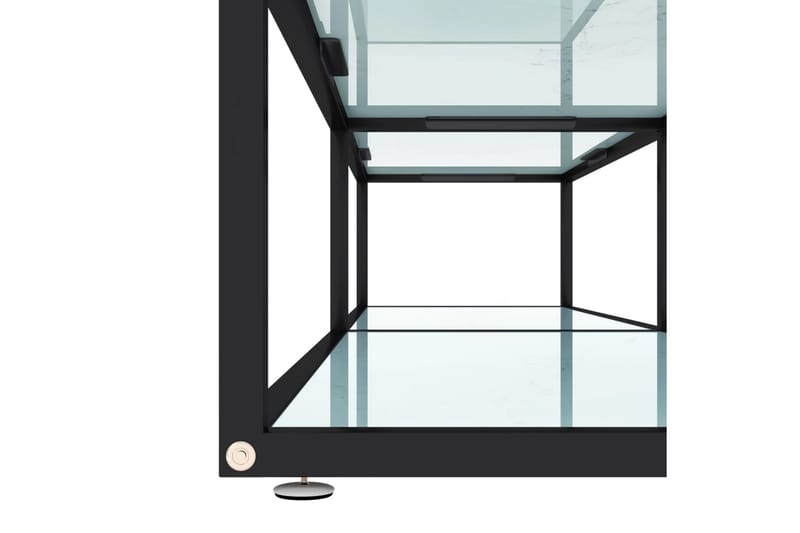 TV-benk hvit marmor 180x40x40,5 cm herdet glass - Hvit - Møbler - Mediamøbel & tv møbel - TV-benk & mediabenk