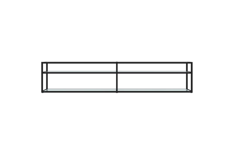 TV-benk hvit marmor 200x40x40,5 cm herdet glass - Hvit - Møbler - Mediamøbel & tv møbel - TV-benk & mediabenk