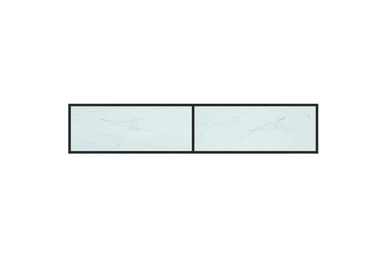 TV-benk hvit marmor 200x40x40,5 cm herdet glass - Hvit - Møbler - Mediamøbel & tv møbel - TV-benk & mediabenk