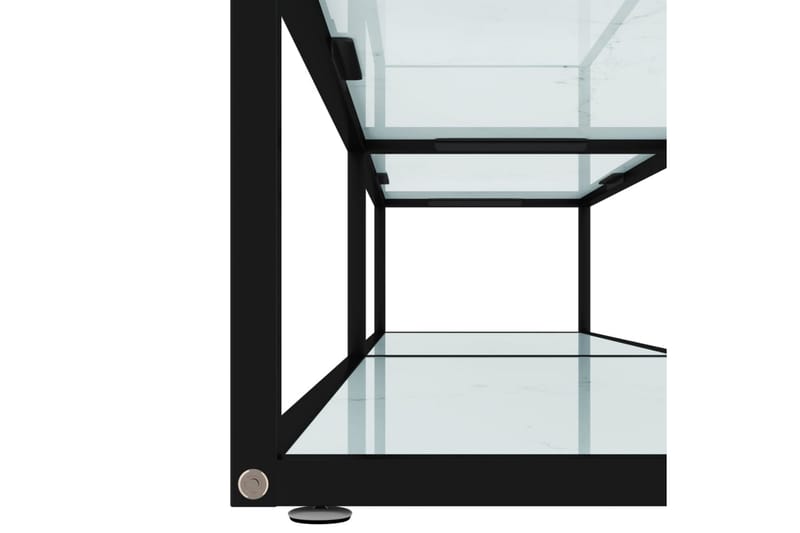 TV-benk hvit marmor 200x40x40,5 cm herdet glass - Hvit - Møbler - Mediamøbel & tv møbel - TV-benk & mediabenk