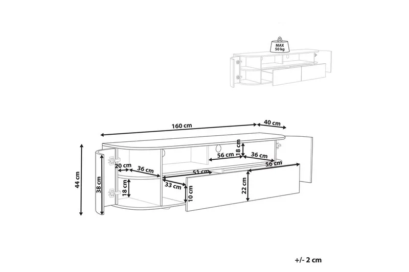 TV-benk Jerome - Møbler - Mediamøbel & tv møbel - TV-benk & mediabenk