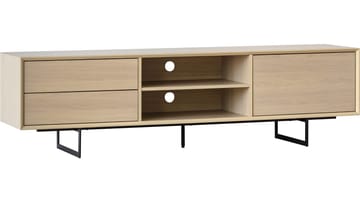 TV-benk Junionne 180x42x50 cm - Hvitpigmentert vokslakkert finért eik - Møbler - Mediamøbel & tv møbel - TV-benk & mediabenk
