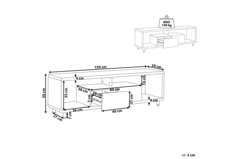 TV-benk Knox - Møbler - Mediamøbel & tv møbel - TV-benk & mediabenk