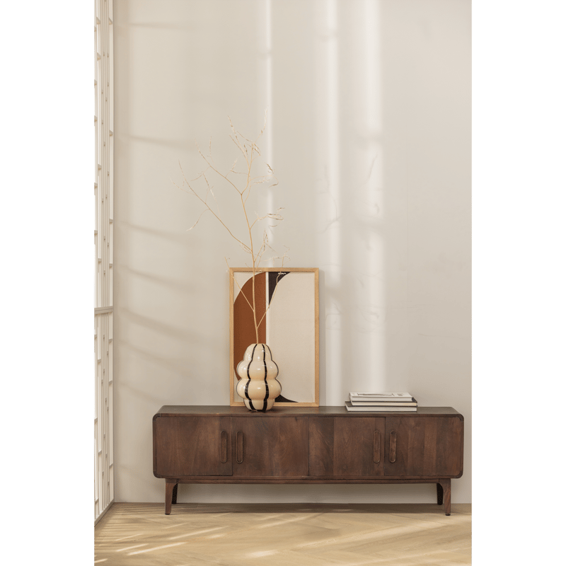 TV-benk Liya 150 cm, Mørk brun