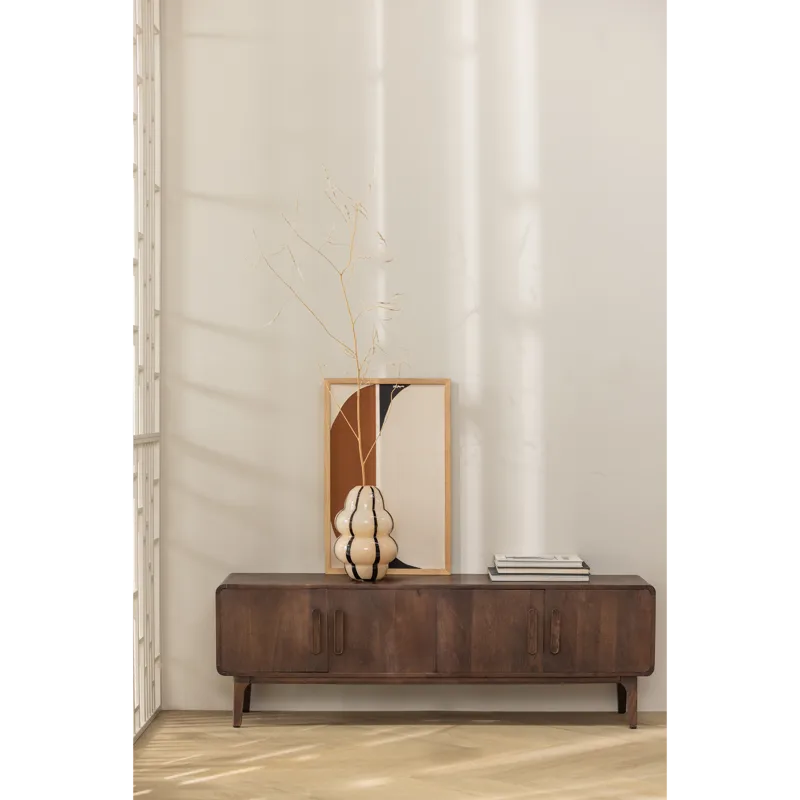 TV-benk Liya 150 cm, Mørk brun