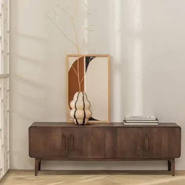 TV-benk Liya 150 cm - Mørkebrun - Møbler - Mediamøbel & tv møbel - TV-benk & mediabenk