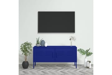 TV-benk marineblå 105x35x50 cm stål - Blå - Møbler - Mediamøbel & tv møbel - TV-benk & mediabenk