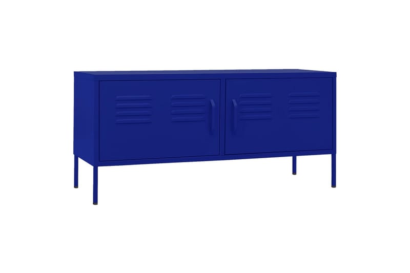 TV-benk marineblå 105x35x50 cm stål - Blå - Møbler - Mediamøbel & tv møbel - TV-benk & mediabenk