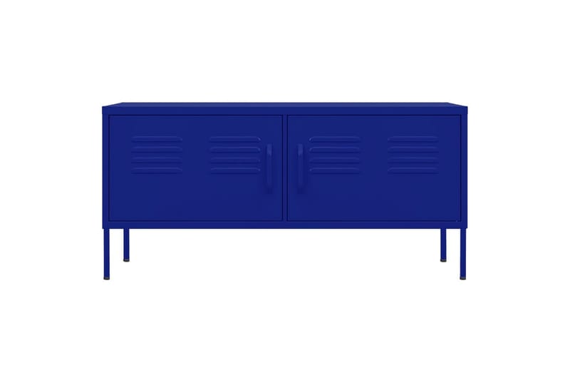 TV-benk marineblå 105x35x50 cm stål - Blå - Møbler - Mediamøbel & tv møbel - TV-benk & mediabenk