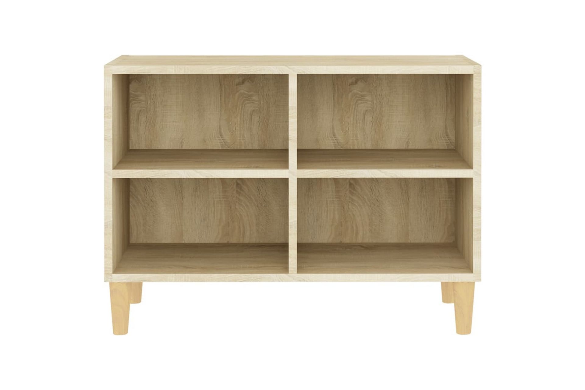 TV-benk med ben i heltre sonoma eik 69,5x30x50 cm - Brun - Møbler - Mediamøbel & tv møbel - TV-benk & mediabenk