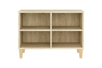 TV-benk med ben i heltre sonoma eik 69,5x30x50 cm - Brun - Møbler - Mediamøbel & tv møbel - TV-benk & mediabenk