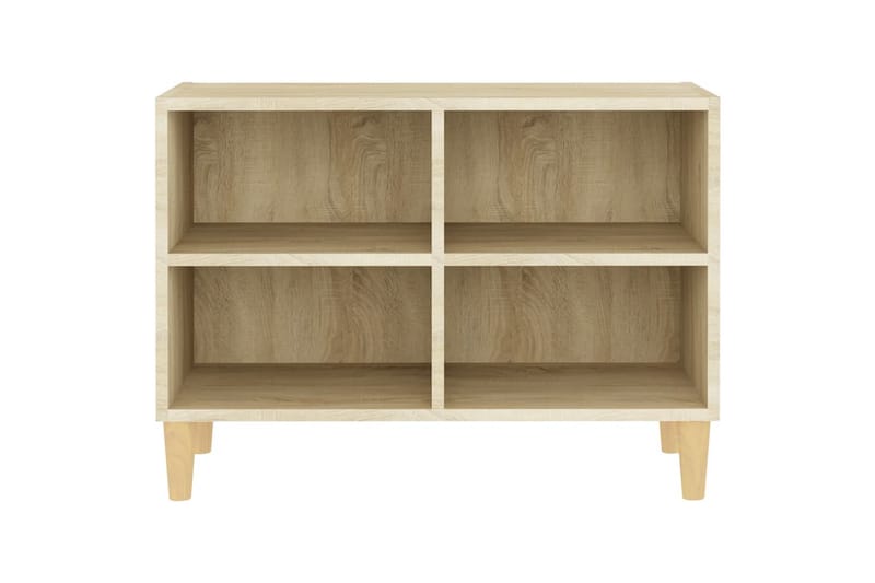 TV-benk med ben i heltre sonoma eik 69,5x30x50 cm - Brun - Møbler - Mediamøbel & tv møbel - TV-benk & mediabenk