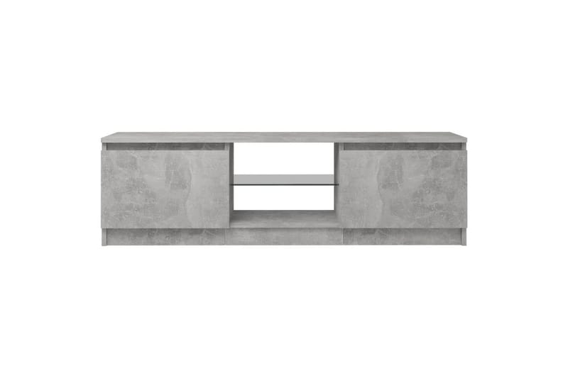 TV-benk med LED-lys betonggrå 120x30x35,5 cm - Grå - Møbler - Mediamøbel & tv møbel - TV-benk & mediabenk