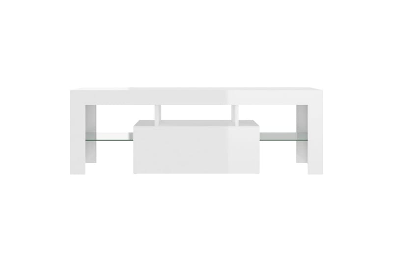 TV-benk med LED-lys høyglans hvit 120x35x40 cm - Hvit - Møbler - Mediamøbel & tv møbel - TV-benk & mediabenk