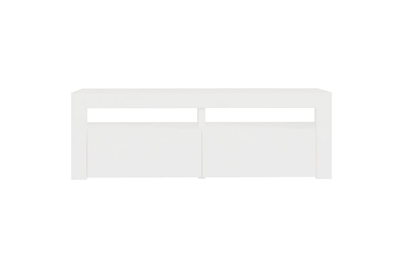 TV-benk med LED-lys hvit 120x35x40 cm - Hvit - Møbler - Mediamøbel & tv møbel - TV-benk & mediabenk