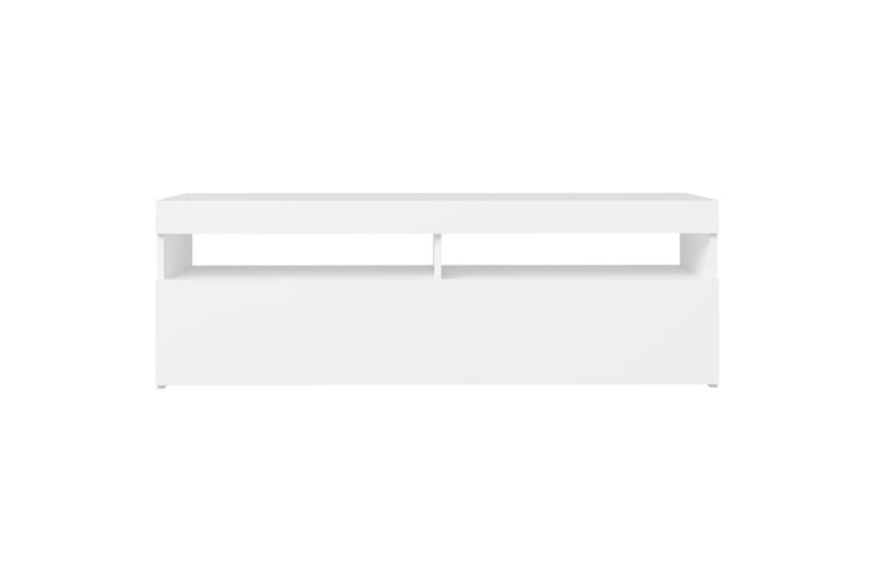 TV-benk med LED-lys hvit 120x35x40 cm - Hvit - TV-benk & mediabenk