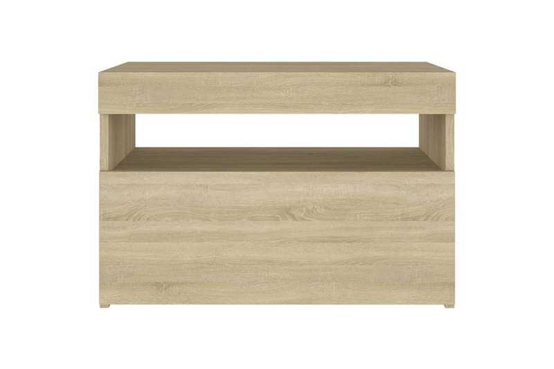 TV-benk med LED-lys sonoma eik 60x35x40 cm - Brun - TV-benk & mediabenk