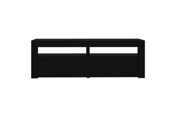 TV-benk med LED-lys svart 120x35x40 cm - Svart - Møbler - Mediamøbel & tv møbel - TV-benk & mediabenk