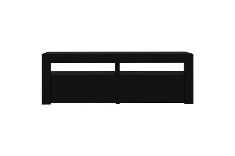 TV-benk med LED-lys svart 120x35x40 cm - Svart - TV-benk & mediabenk