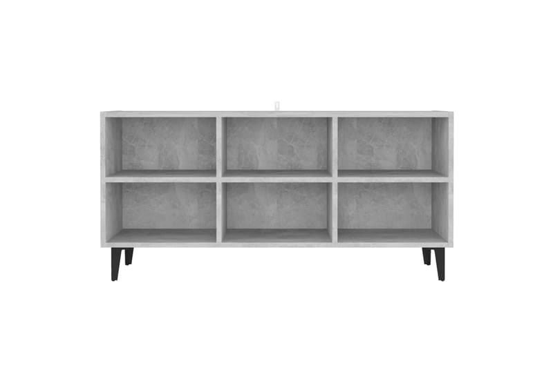 TV-benk med metallben betonggrå 103,5x30x50 cm - Grå - Møbler - Mediamøbel & tv møbel - TV-skap