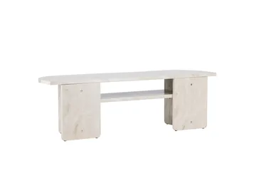 Ålesund Travertin Tv-benk 140x40 cm - Beige - Møbler - Mediamøbel & tv møbel - TV-benk & mediabenk