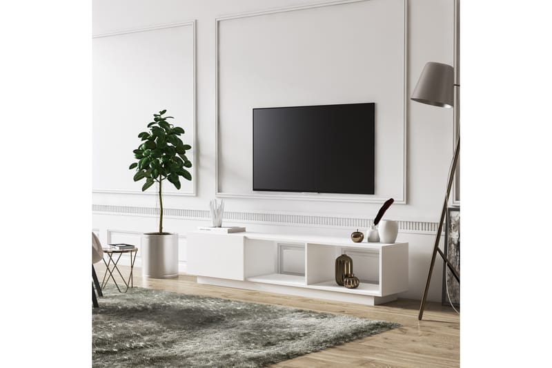 Agiou TV-benk 180 cm - Hvit - TV-benk & mediabenk