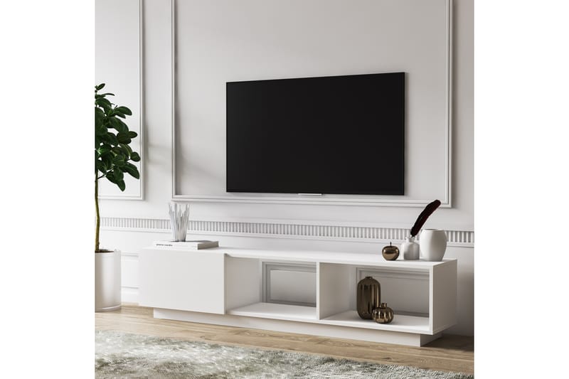 Agiou TV-benk 180 cm - Hvit - TV-benk & mediabenk