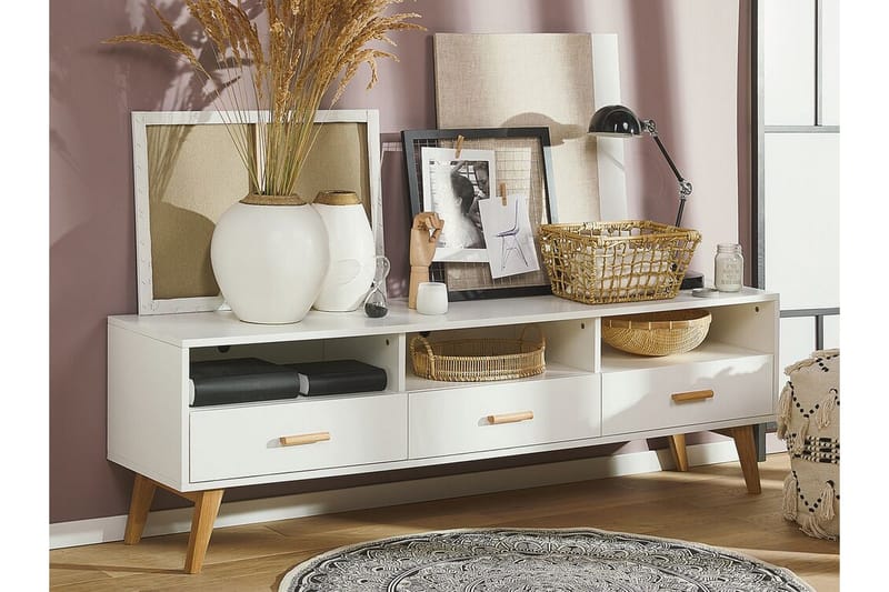 Alfambra TV-Benk 180 cm - Hvit - Møbler - Mediamøbel & tv møbel - TV-benk & mediabenk