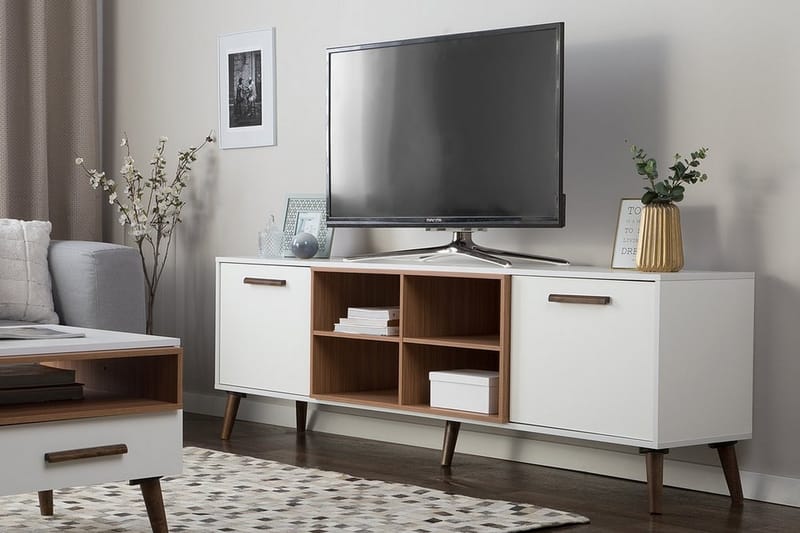 Alloa TV-benk 40x180 cm - Hvit - Møbler - Mediamøbel & tv møbel - TV-benk & mediabenk