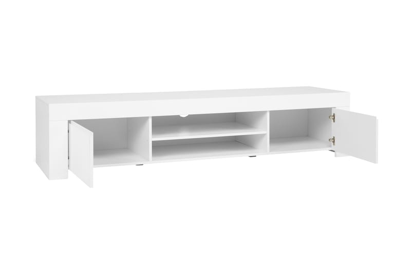 Amalfi TV-benk 190 cm Stor 2 Luker - Hvit Høyglans - Møbler - Mediamøbel & tv møbel - TV-benk & mediabenk