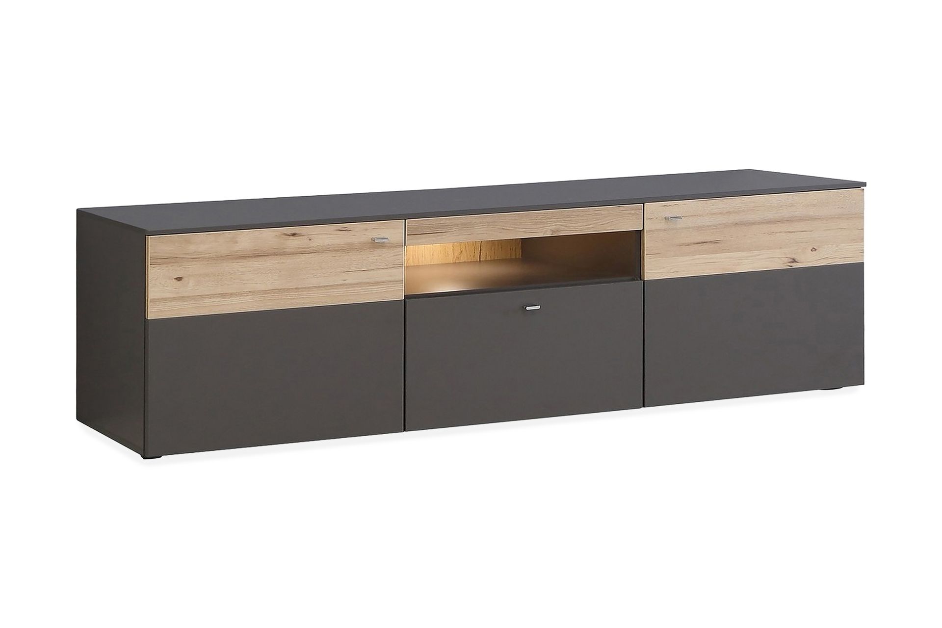 Ameysford TV-Benk 209,8 cm - Grå/Brun - Møbler - Mediamøbel & tv møbel - TV-benk & mediabenk