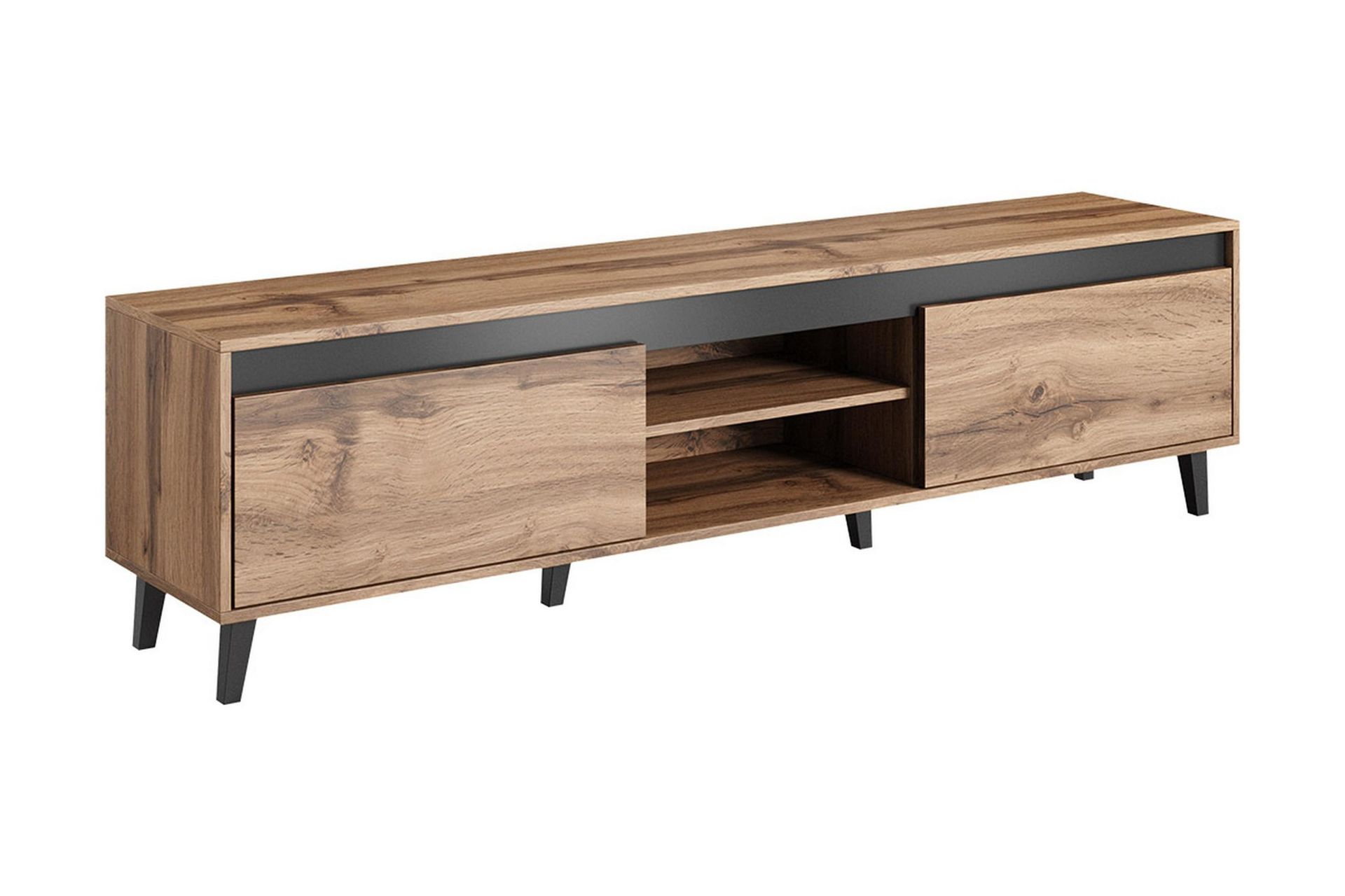 Amshyttan Tv-benk 170 cm - Natur/Antrasitt