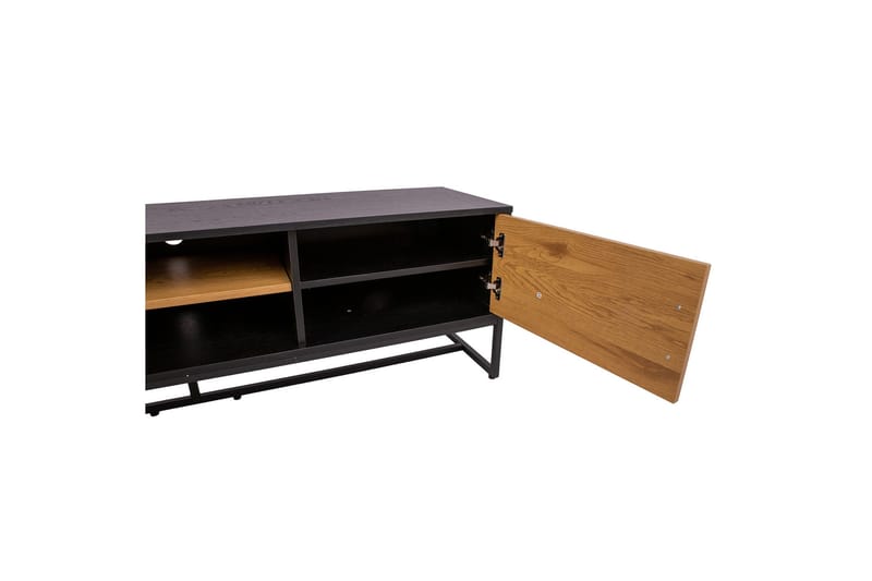 Amsterdam TV-nivå 160 cm Eik/Svart - Møbler - Mediamøbel & tv møbel - TV-benk & mediabenk