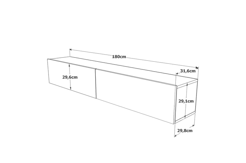 Anari TV-benk 180 cm - Natur - Møbler - Mediamøbel & tv møbel - TV-benk & mediabenk
