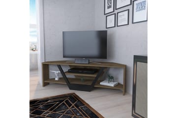 Andifli Hjørne TV-benk 120 cm med Oppbevaring i Mørkt Tre - Brun - Møbler - Mediamøbel & tv møbel - TV-benk & mediabenk