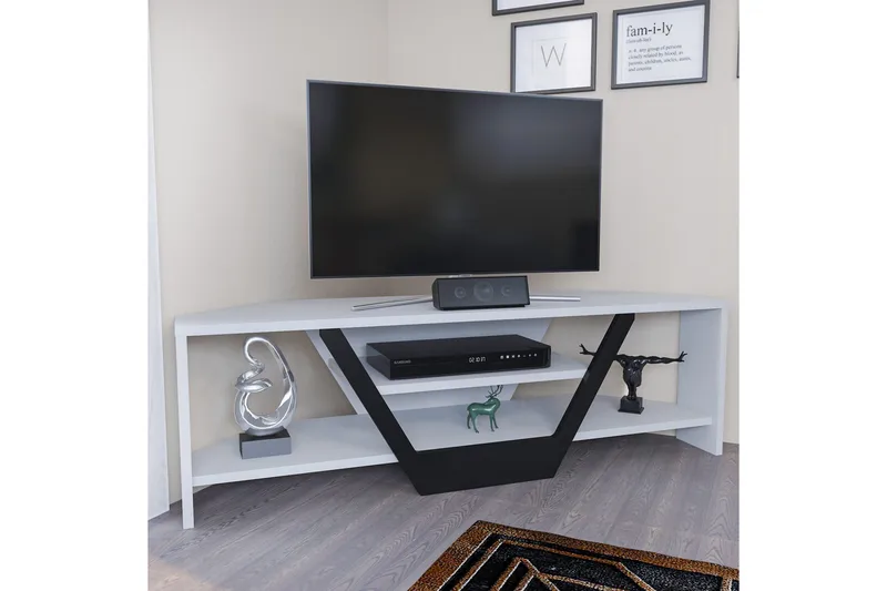 Andifli Tv-benk 120x36,8 cm - Hvit - Møbler - Mediamøbel & tv møbel - TV-benk & mediabenk