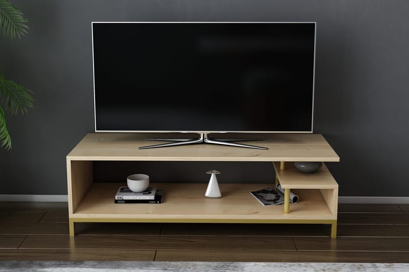 Andifli Tv-benk 120x37,6 cm - Gull - TV-benk & mediabenk