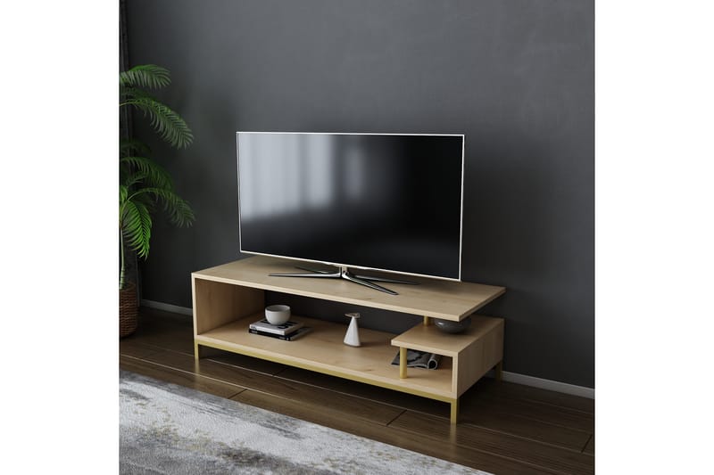Andifli Tv-benk 120x37,6 cm - Gull - Møbler - Mediamøbel & tv møbel - TV-benk & mediabenk
