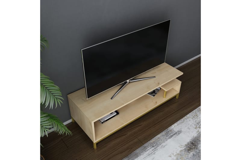 Andifli Tv-benk 120x37,6 cm - Gull - Møbler - Mediamøbel & tv møbel - TV-benk & mediabenk