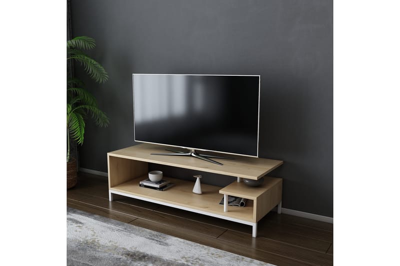 Andifli Tv-benk 120x37,6 cm - Hvit - TV-benk & mediabenk