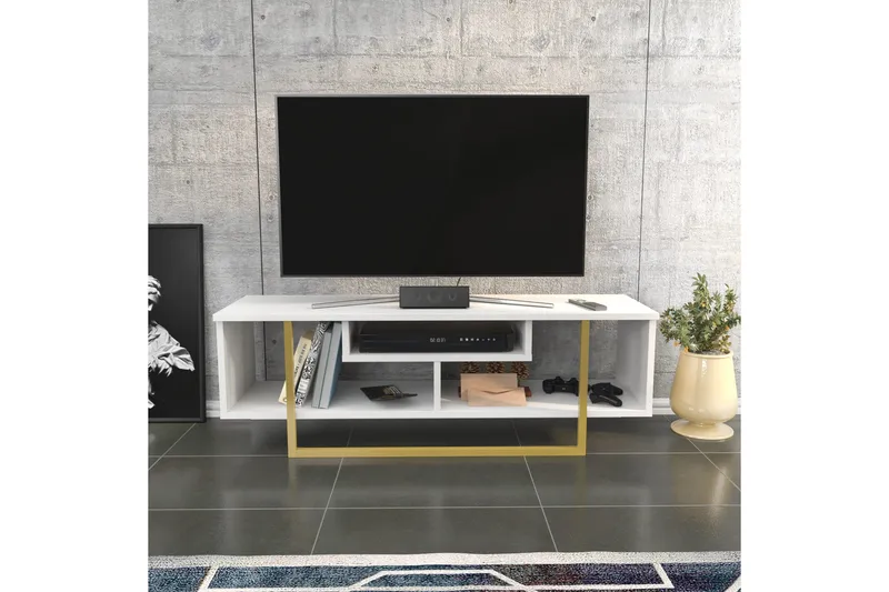 Andifli Tv-benk 120x40,2 cm - Gull - Møbler - Mediamøbel & tv møbel - TV-benk & mediabenk