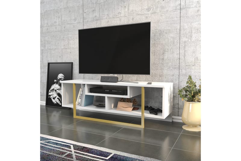 Andifli Tv-benk 120x40,2 cm - Gull - Møbler - Mediamøbel & tv møbel - TV-benk & mediabenk