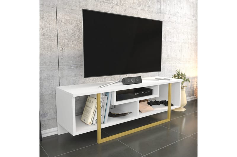 Andifli Tv-benk 120x40,2 cm - Gull - Møbler - Mediamøbel & tv møbel - TV-benk & mediabenk