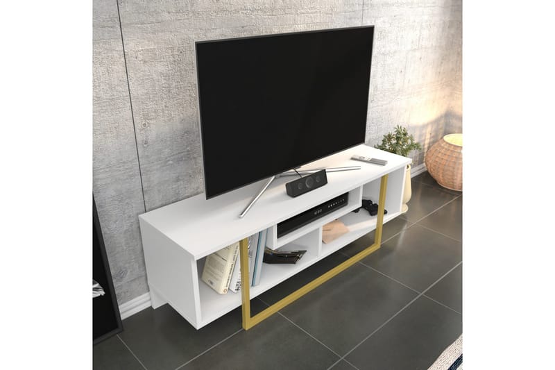 Andifli Tv-benk 120x40,2 cm - Gull - Møbler - Mediamøbel & tv møbel - TV-benk & mediabenk