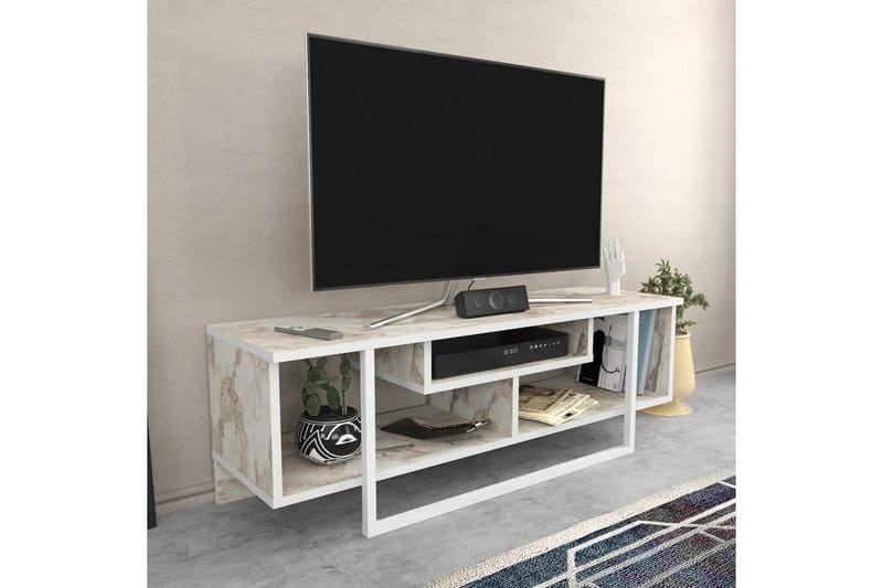 Andifli Tv-benk 120x40,2 cm - Hvit - TV-benk & mediabenk