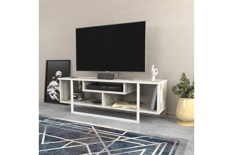 Andifli Tv-benk 120x40,2 cm - Hvit - TV-benk & mediabenk