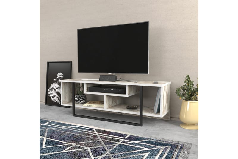 Andifli Tv-benk 120x40,2 cm - Hvit - TV-benk & mediabenk