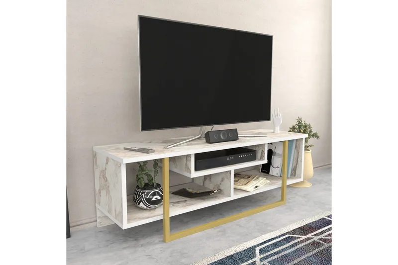 Andifli Tv-benk 120x40,2 cm - Hvit - Møbler - Mediamøbel & tv møbel - TV-benk & mediabenk