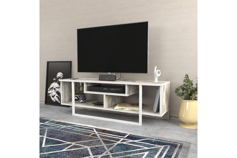 Andifli Tv-benk 120x40,2 cm - Hvit - Møbler - Mediamøbel & tv møbel - TV-benk & mediabenk